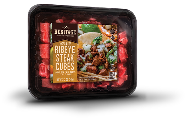 Heritage Premium Ribeye Steak Cubes