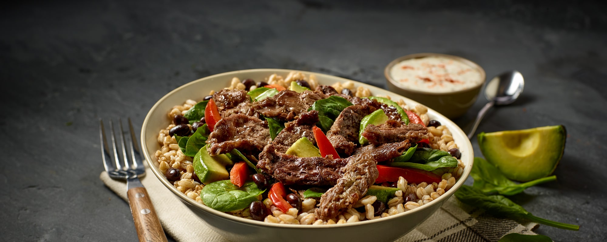 Steak and Spinach Bowl