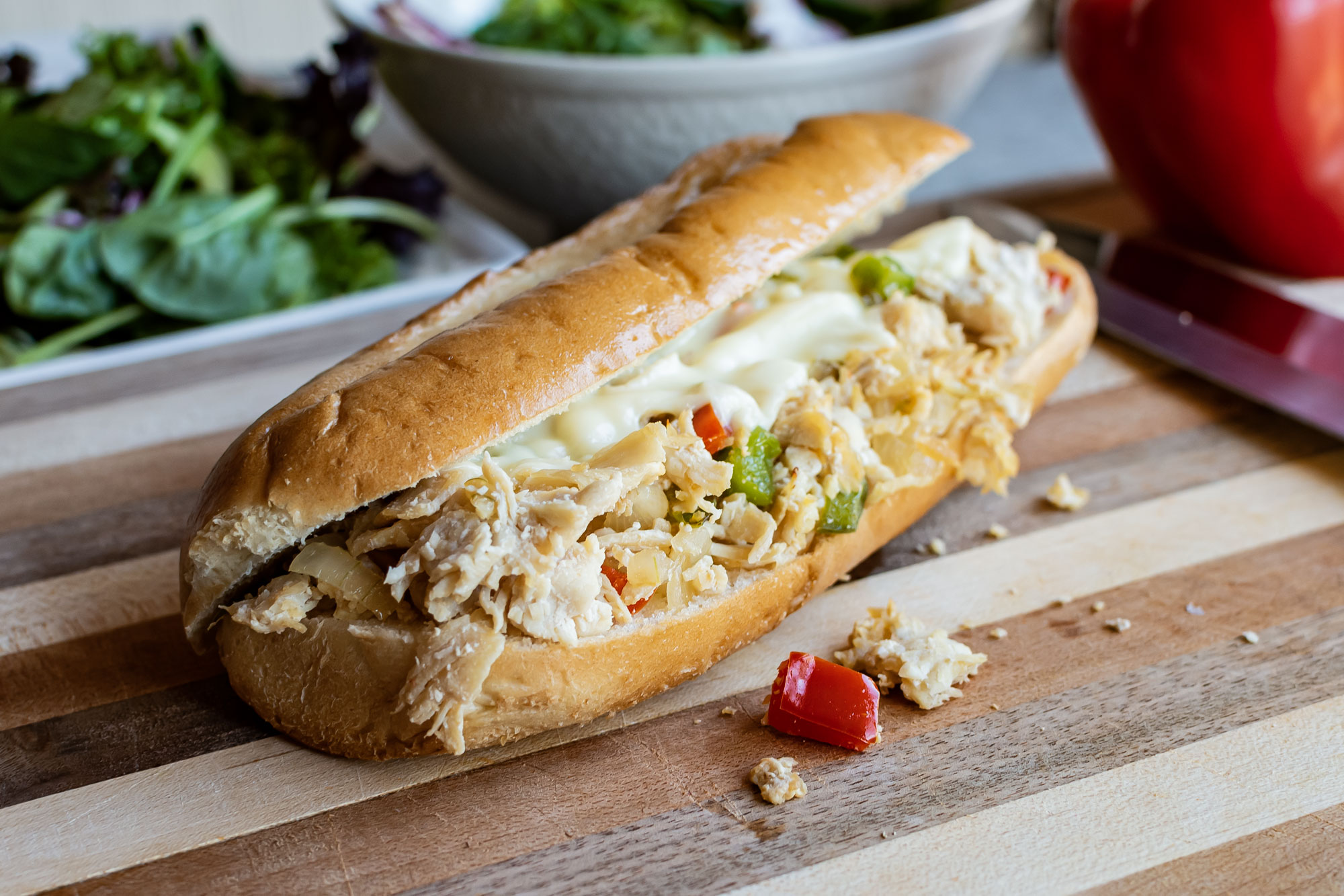 Super Simple Chicken Cheesesteak