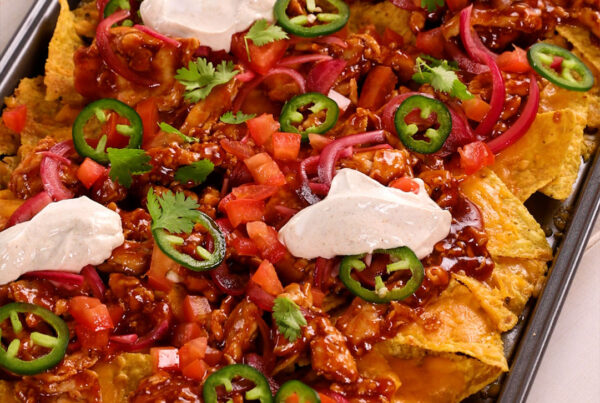 Sheet-Pan BBQ Chicken Nachos