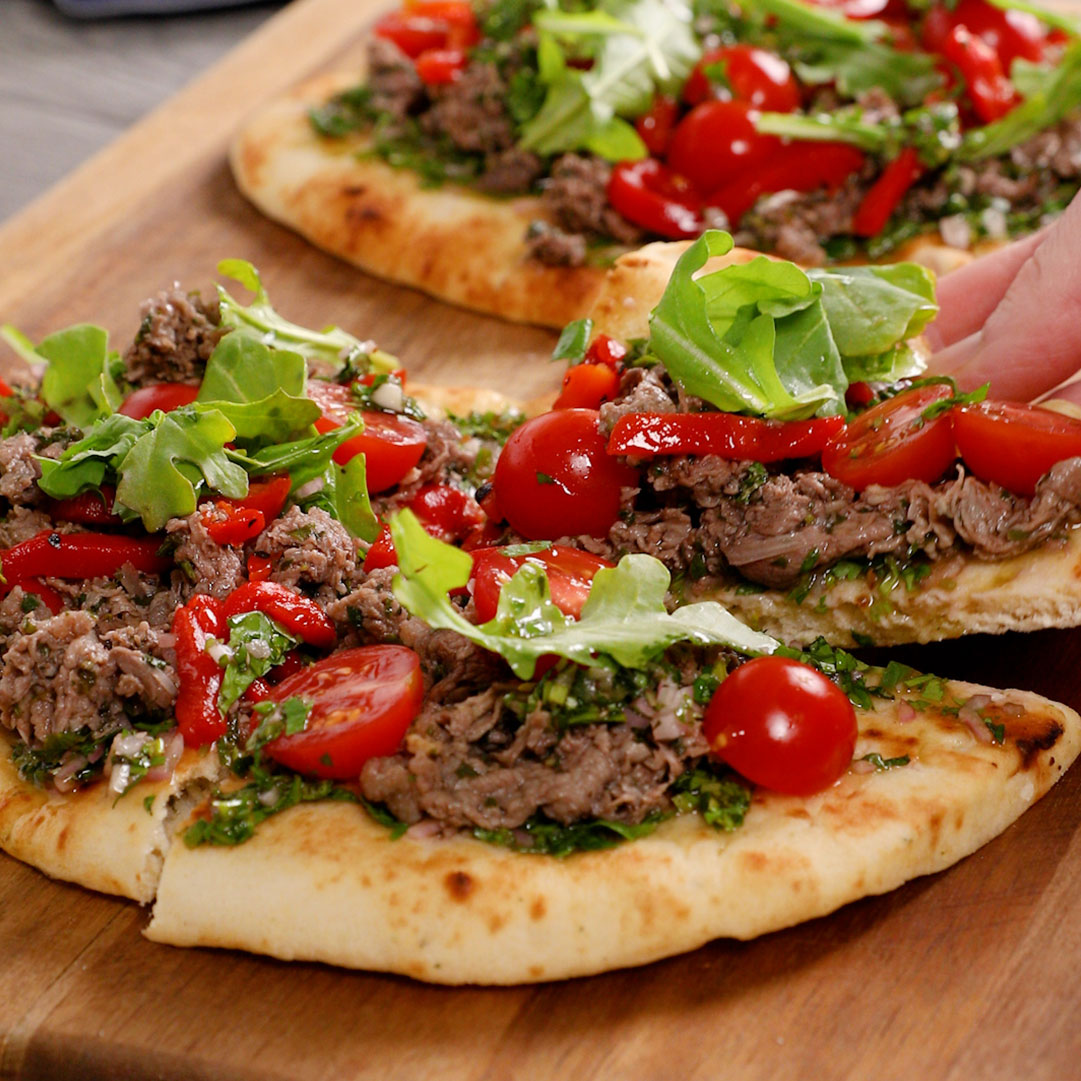 Chimichurri Steak Flatbread