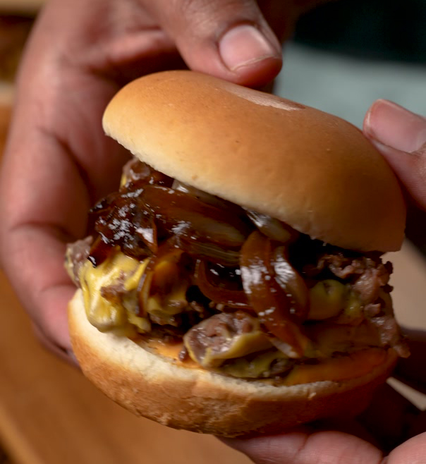 Balsamic Onion & Steak Sliders