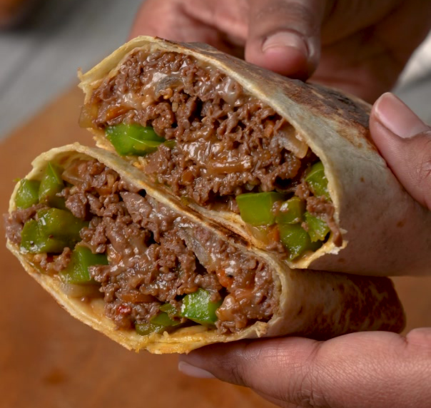 Korean-Style Cheesesteak Burrito